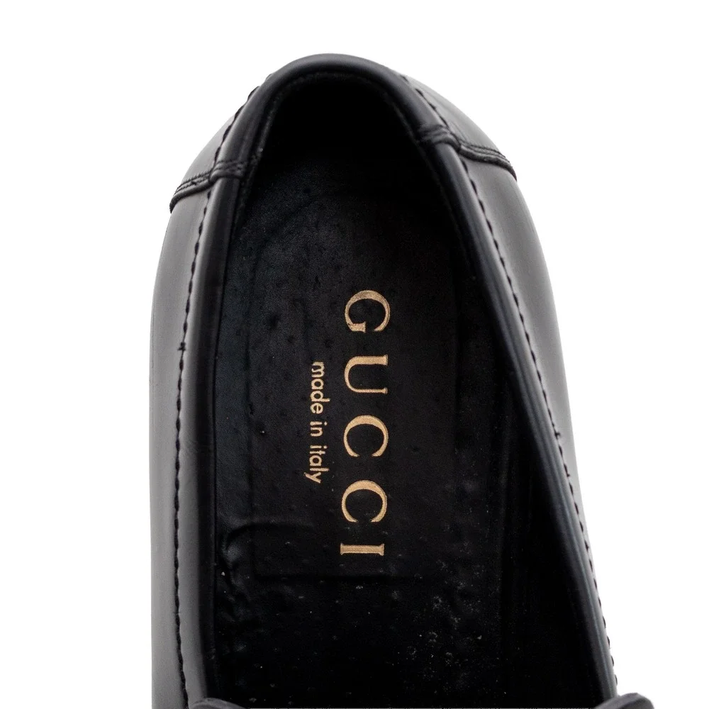 Gucci Tom Ford Era Horsebit Loafers Black Leather Dress Shoes 12.5D Italy Men's